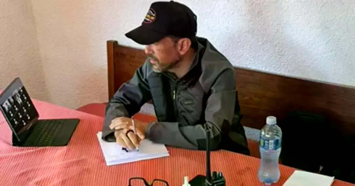 Luis Fernando Camacho durante su audiencia virtual