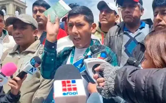 Daynor Choque, dirigente cocalero de los Yungas.