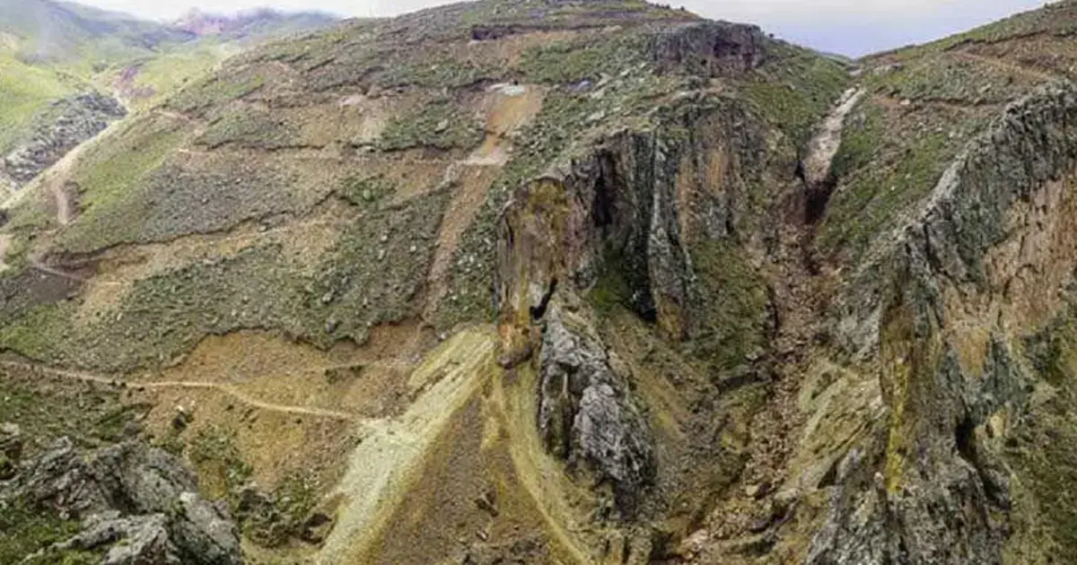 Una mina de plata en Potosí.