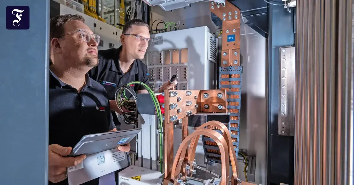 Pruebas de un electrolizador en la planta de Bosch en Bamberg