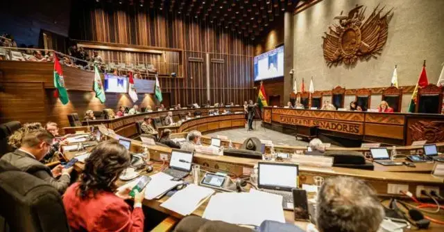 Una sesión anterior en la Cámara de Senadores