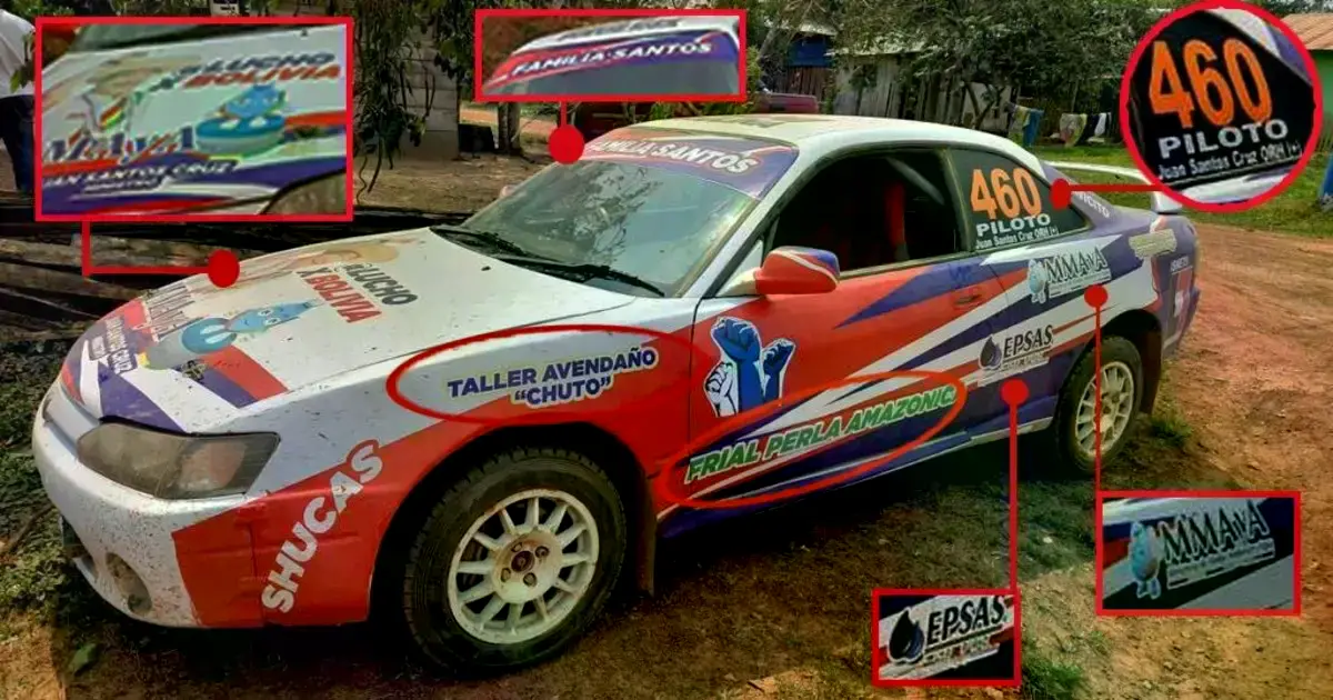 Uno de los vehiculos adquiridos por el exministro Juan Santos, para una competencia de automovilismo