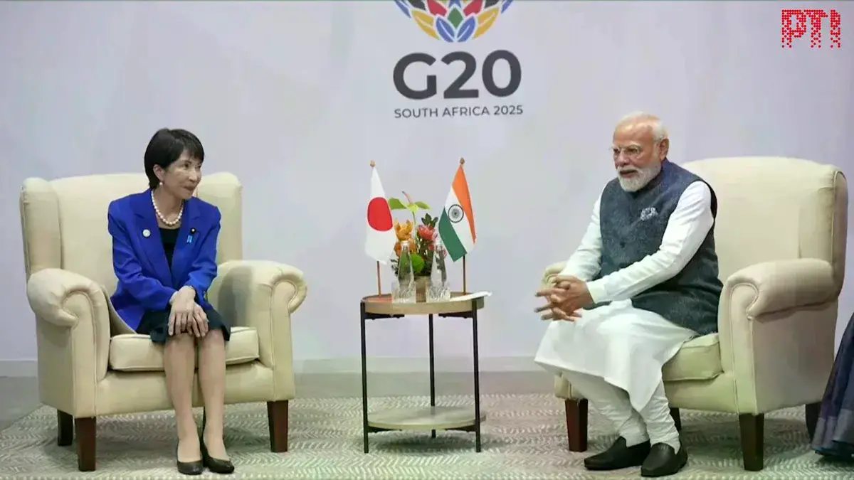 Primeros ministros de Japón e India en la cumbre del G20