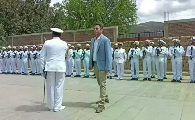 El vicepresidente Edmand Lara en el municipio de Arani, Cochabamba.