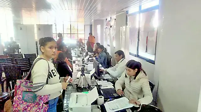 El empadronamiento en Sucre, en el marco de un proceso electoral anterior.