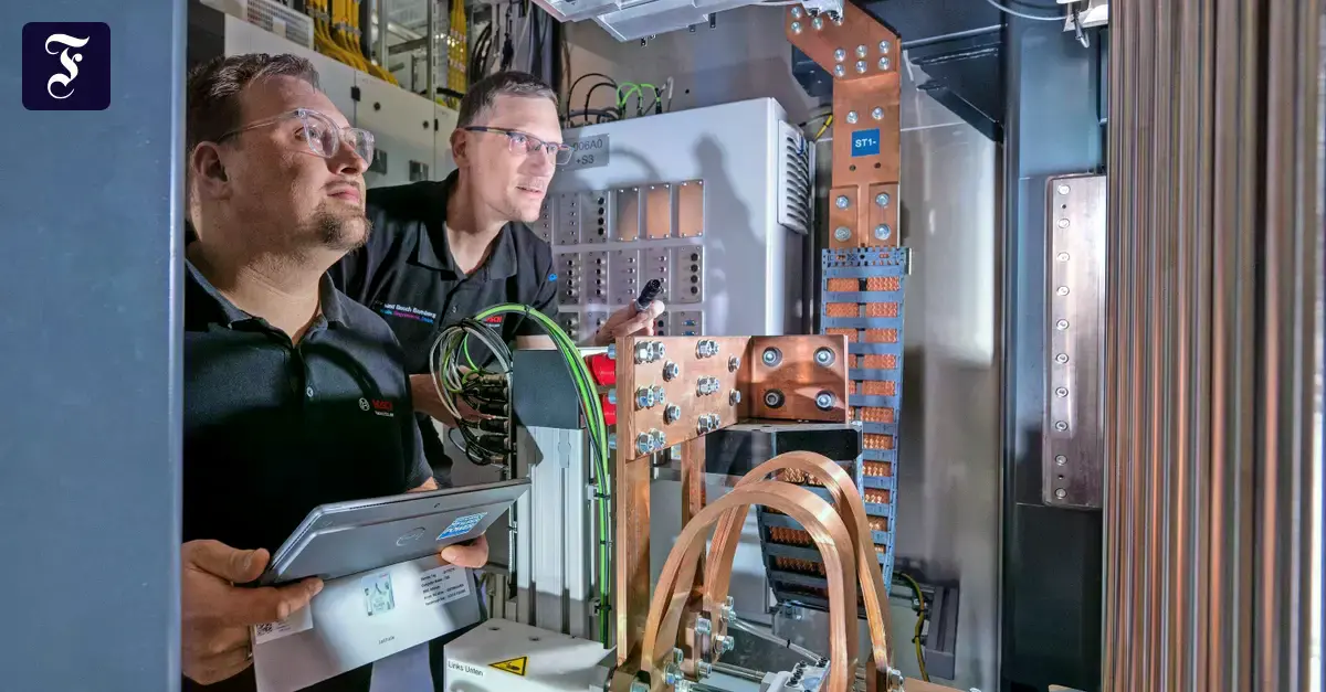 Prueba de un electrolizador en la planta de Bosch en Bamberg