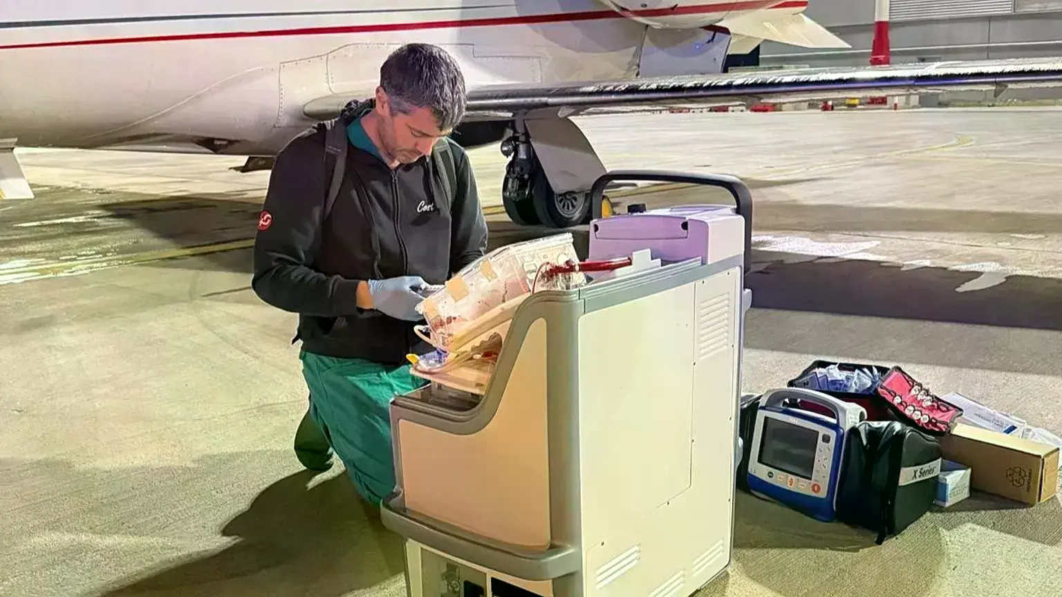 Transporte para trasplante de corazón de Atenas a Turín