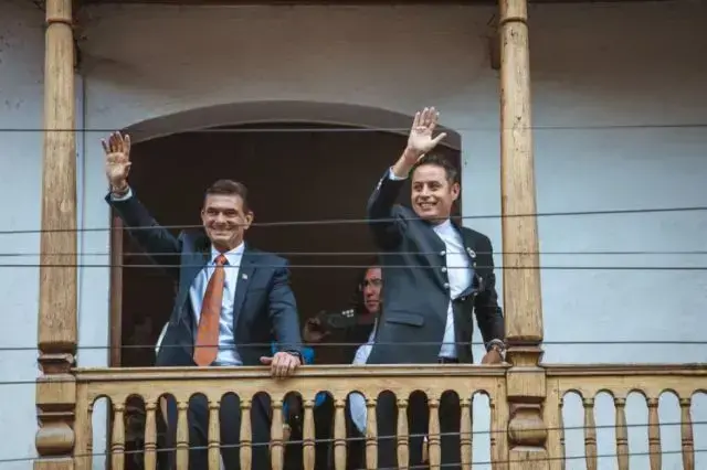Rodrigo Paz (i) y Edmand Lara en una aparición anterior.