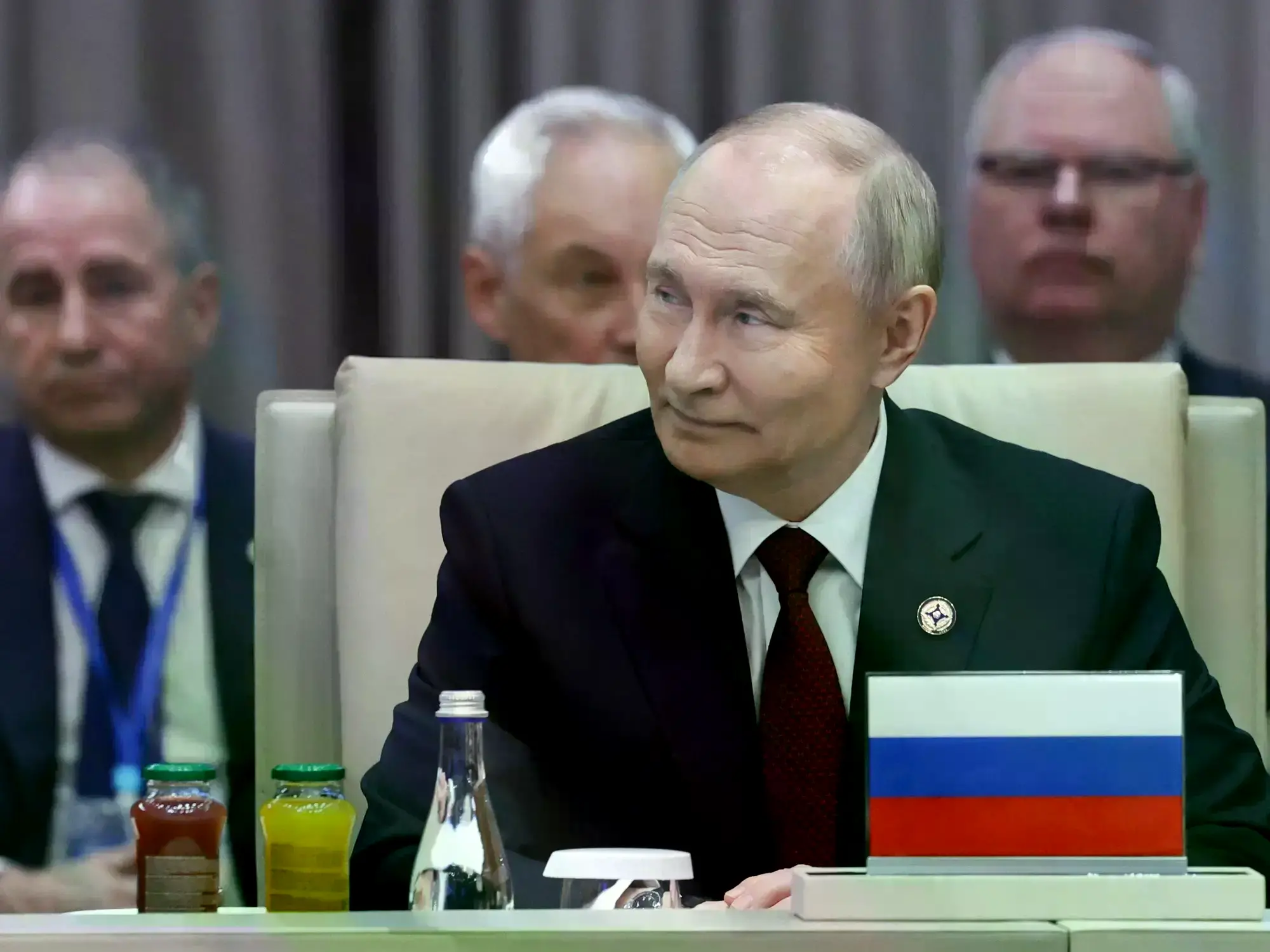Vladimir Putin durante una cumbre en Kirguistán