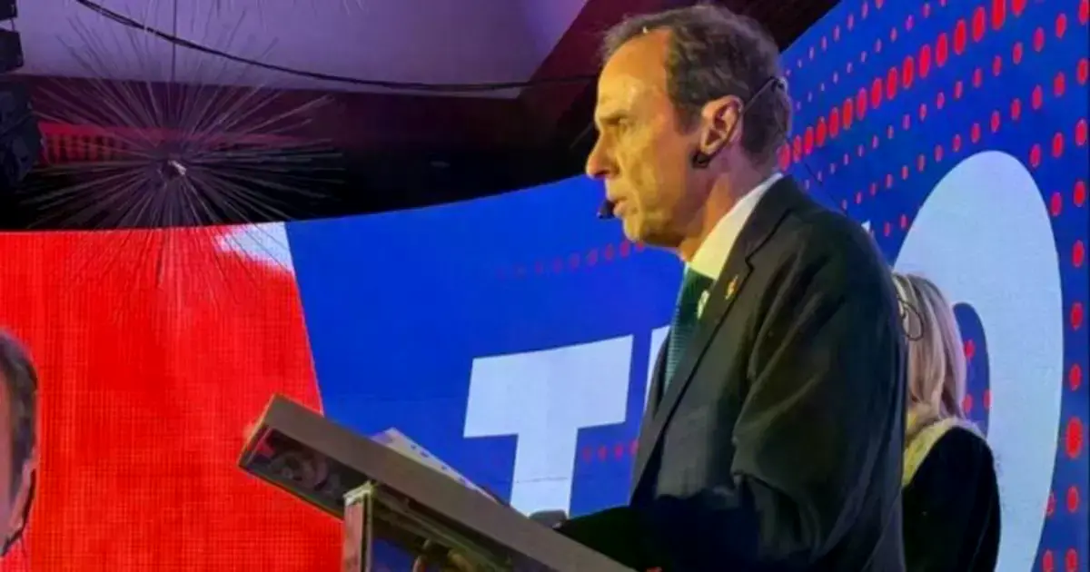 Tuto Quiroga durante la conferencia de prensa