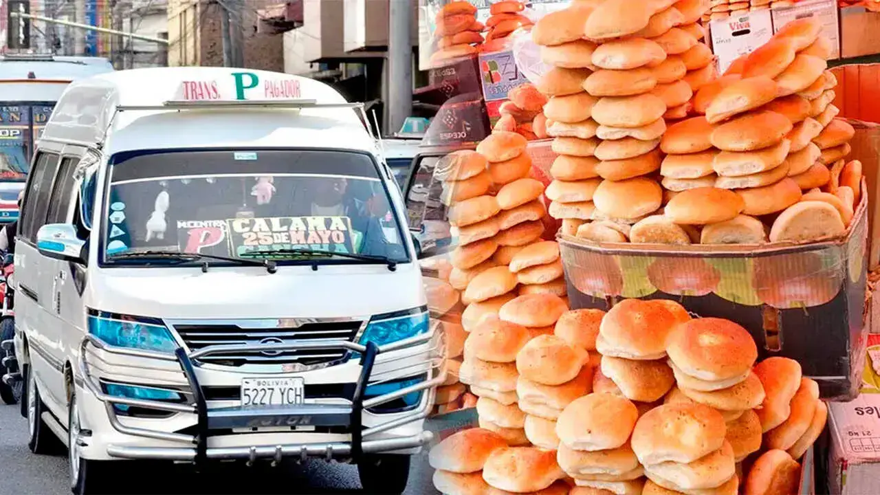 Foto referencial de choferes y el pan de batalla, en el país.