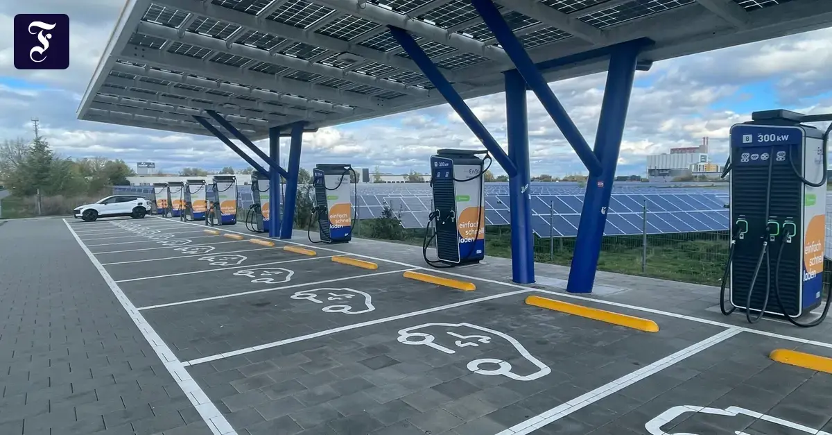 Parque de carga rápida en Lützen, cerca de Leipzig
