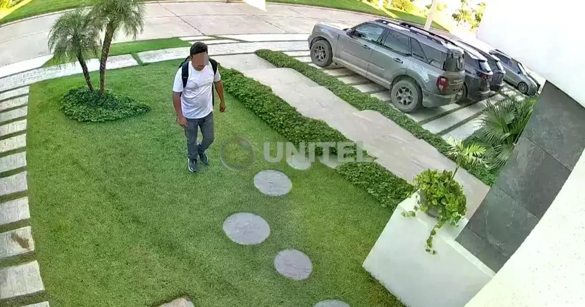 El sujeto fue captado en cámaras de seguridad
