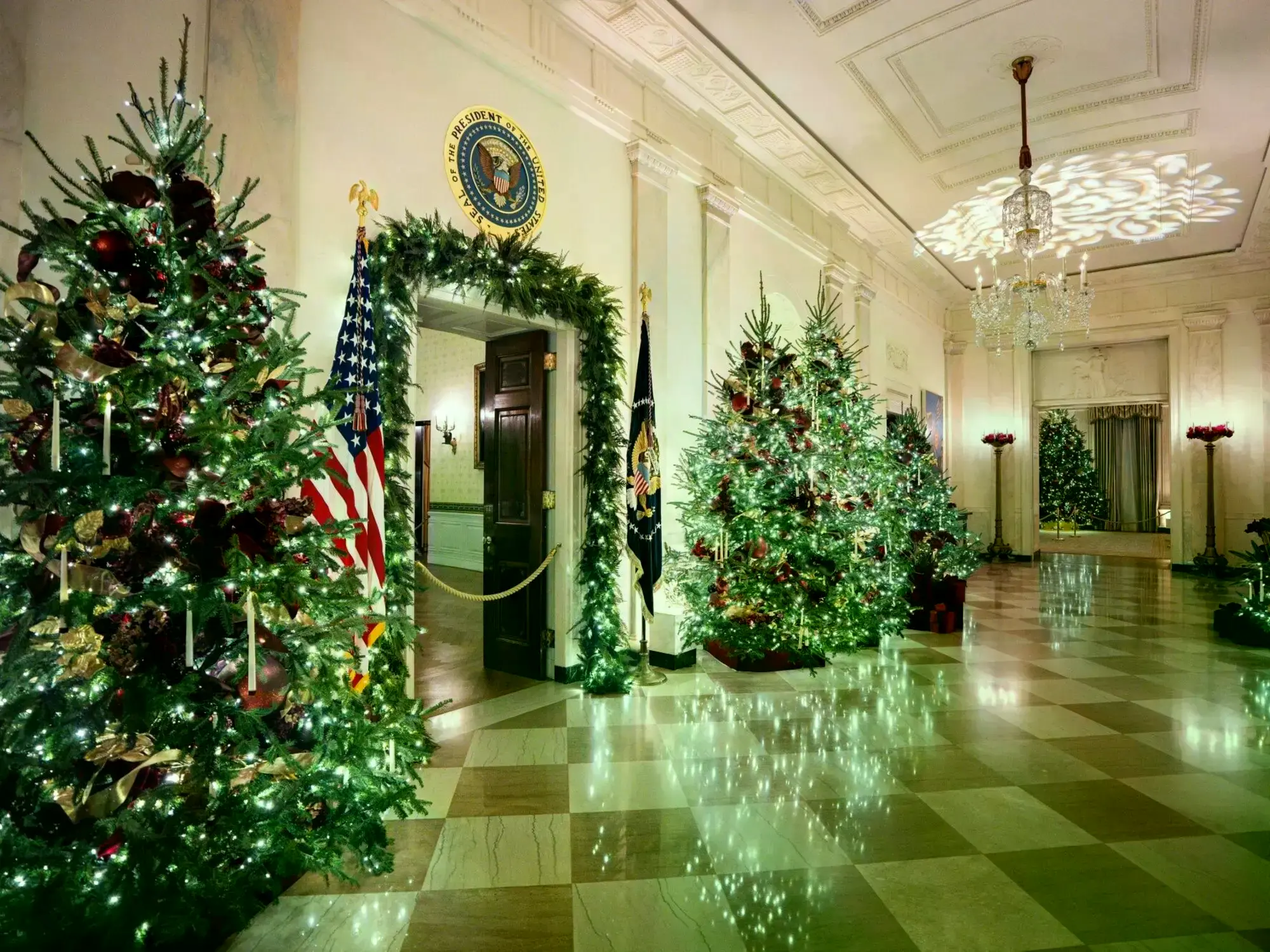 Decoraciones navideñas de 2025 en la Casa Blanca.