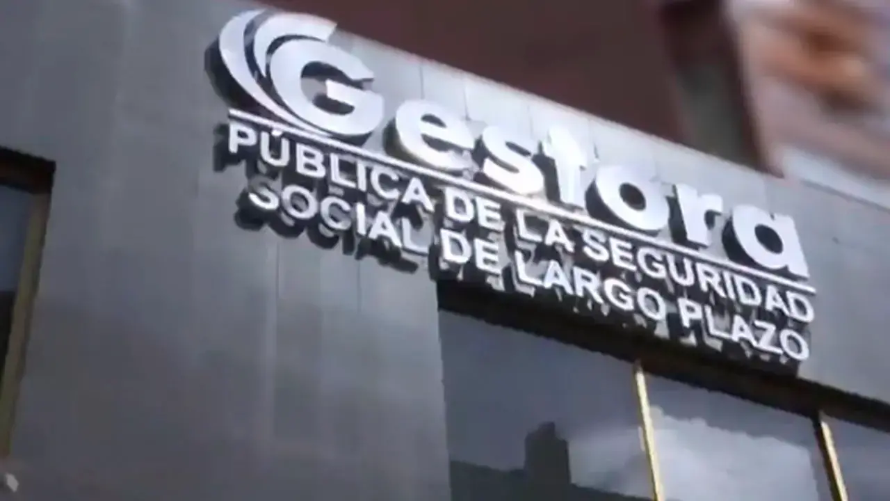 Fotografía del frontis de la Gestora Pública de la Seguridad Pública de Largo Plazo.