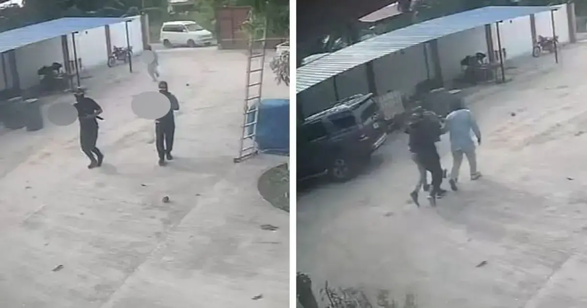 Momento en que los secuestradores ingresaron al domicilio.