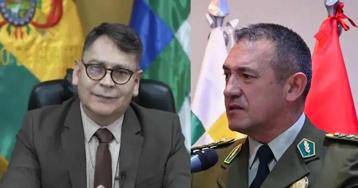 El exviceministro Jhonny Aguilera y Augusto Russo, excomandante de la Policía