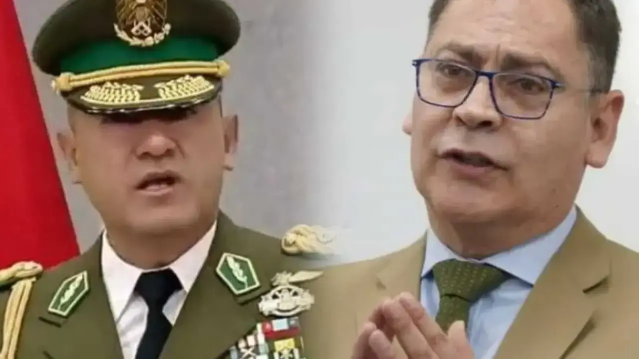 El exviceministro Jhonny Aguilera y el excomandante Augusto Russo.
