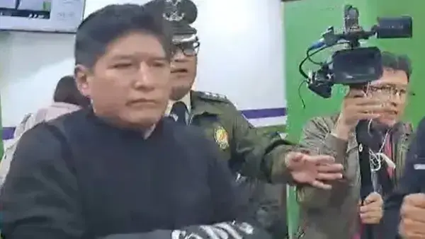 El dirigente panificador Rubén Ríos es aprehendido.