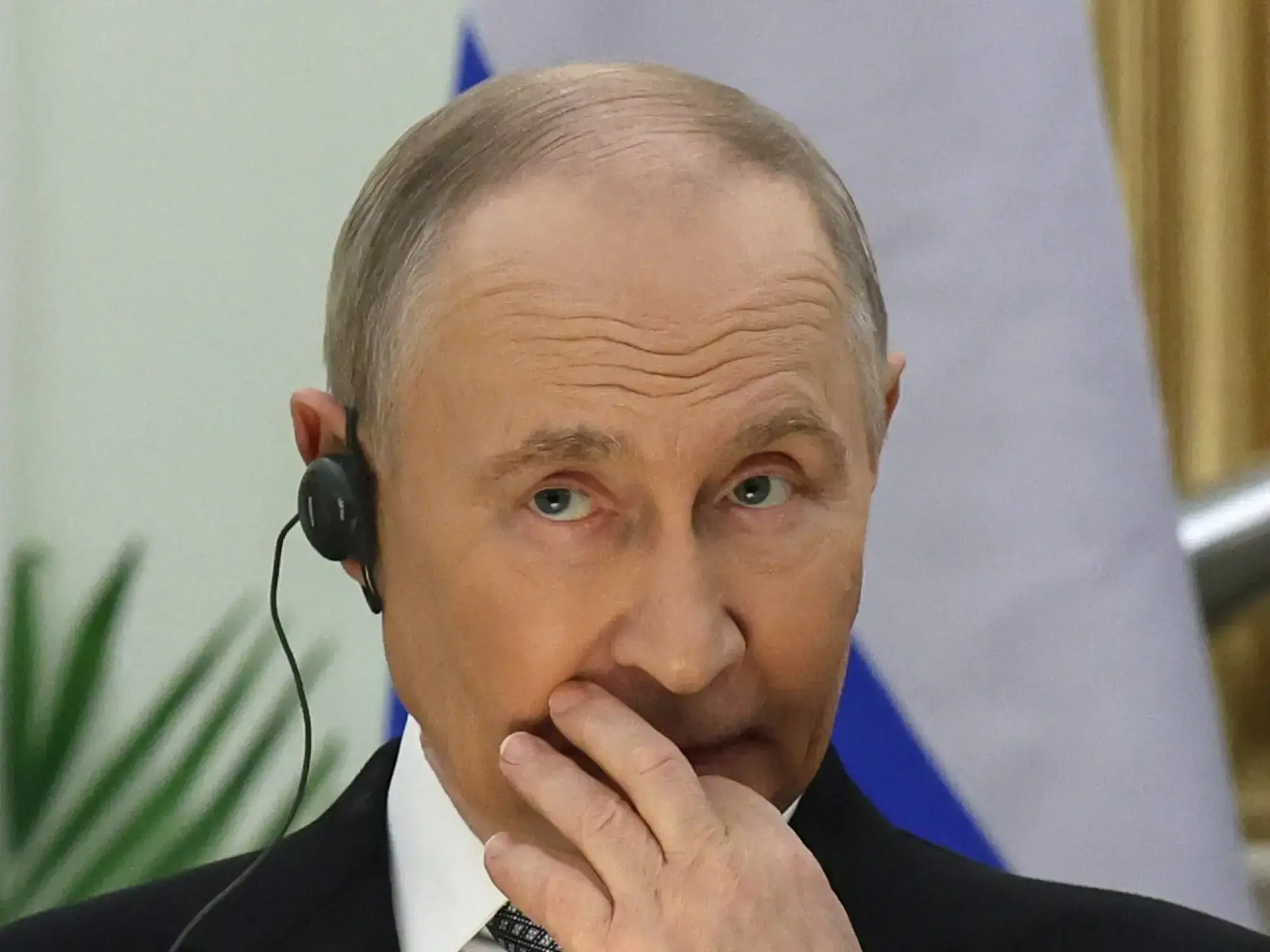 Vladimir Putin durante una rueda de prensa en Nueva Delhi