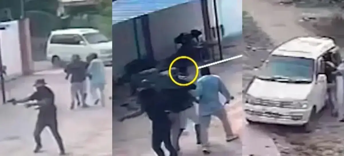 Momento del secuestro, registrado en cámaras de seguridad