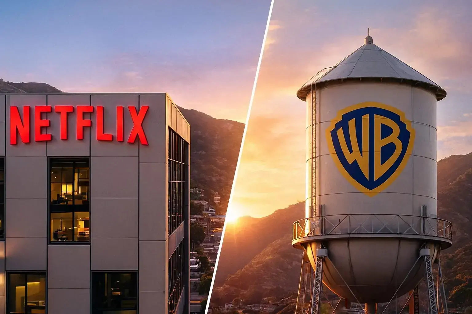 Logotipos de Netflix y Warner Bros.