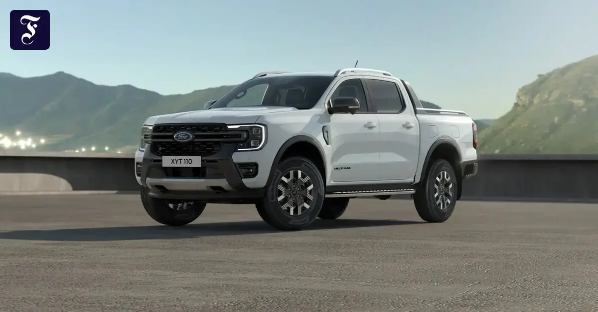 El Ford Ranger PHEV durante una prueba de conducción.
