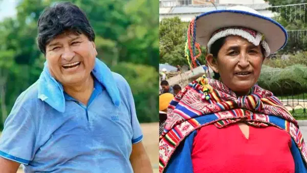 El expresidente Evo Morales y Lidia Patty.