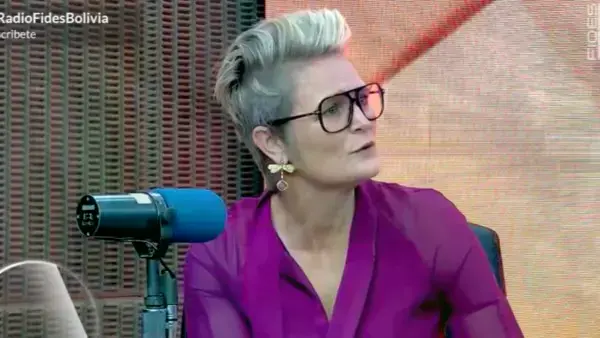 Embajadora de Suecia en Bolivia, Johanna Teague, en el Café de la mañana de radio Fides.