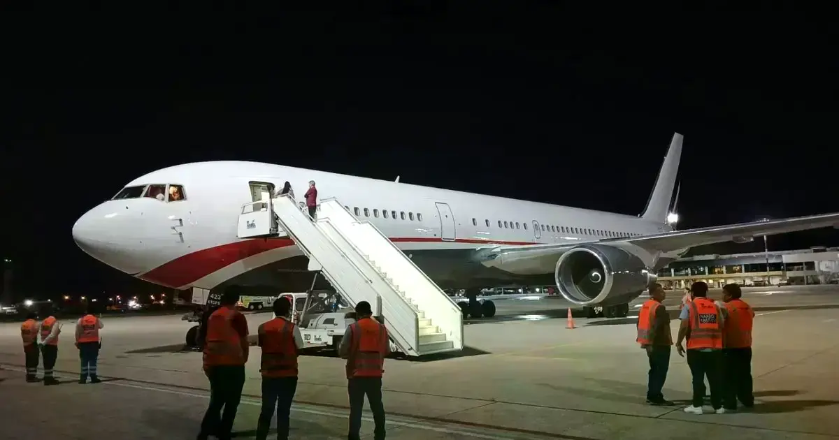 La aeronave Boeing 767-200ER en Bolivia.