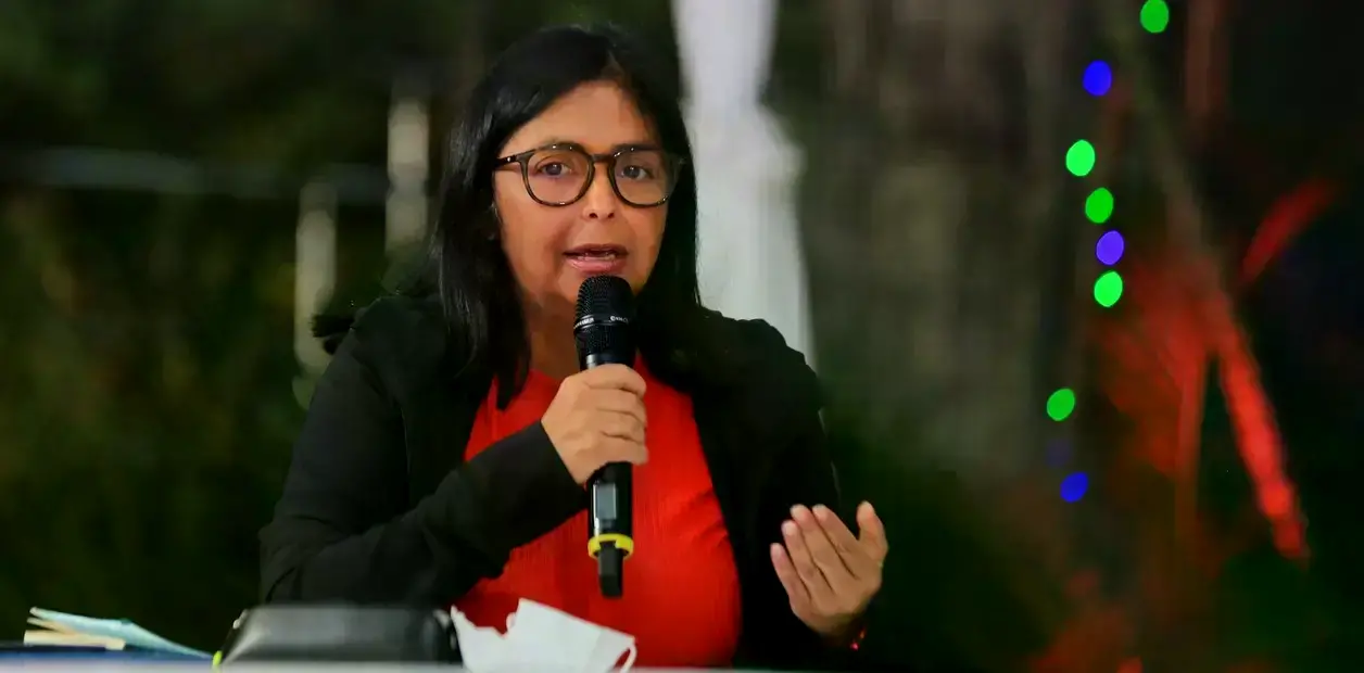 Delcy Rodríguez en un acto de gobierno, en Caracas.