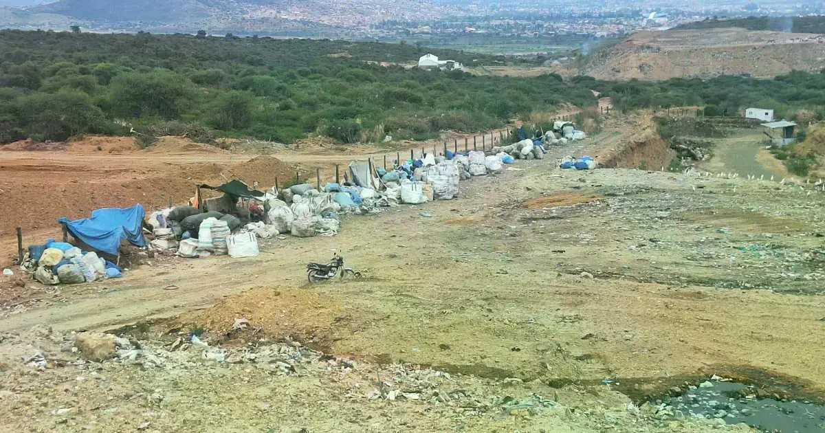 El ingreso al botadero de Colcapirhua.