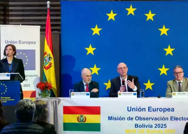 Conferencia de prensa de la misión de observación electoral de la Unión Europea.