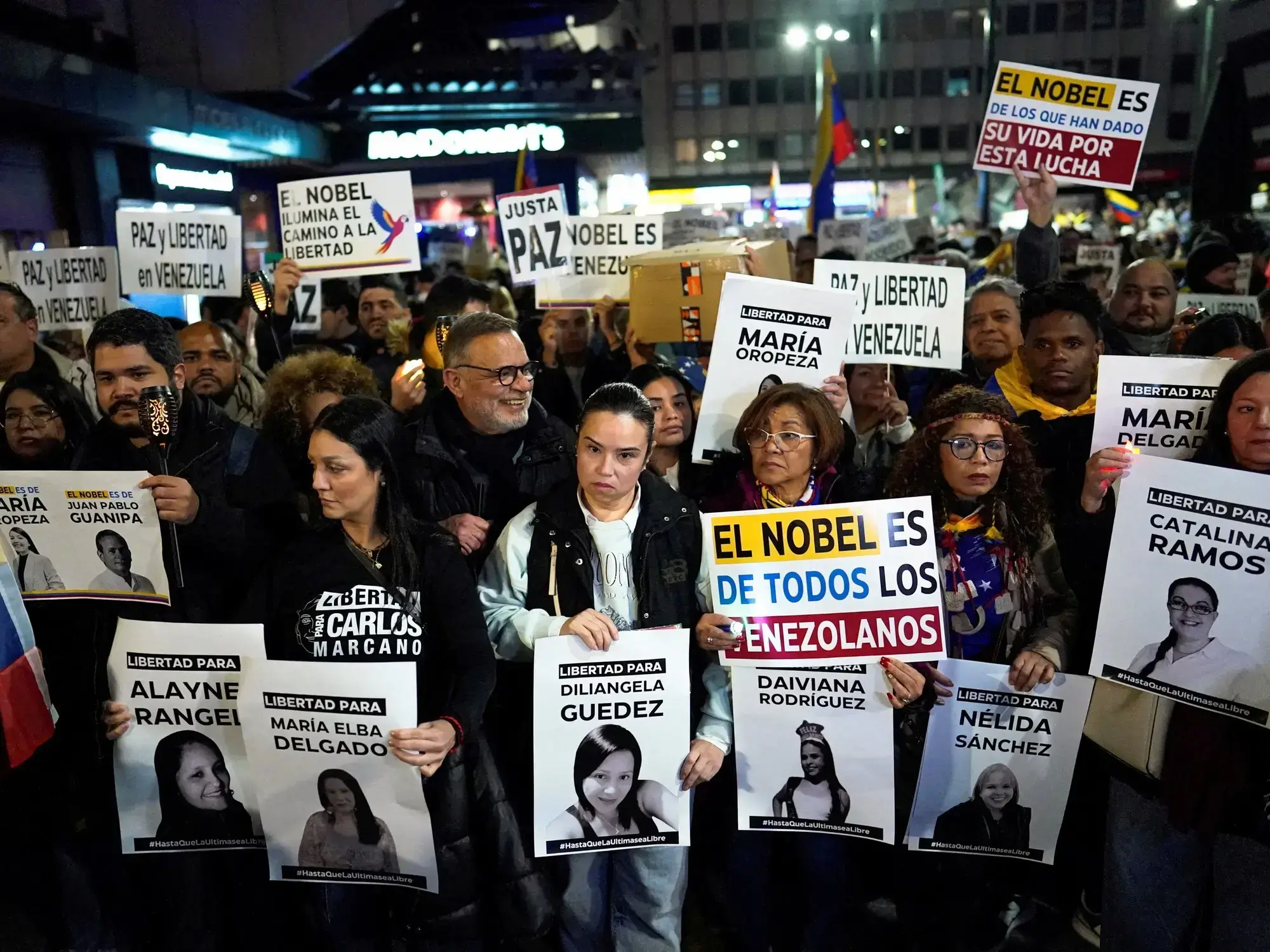 Venezolanos marcharon en Madrid, España, este fin de semana.