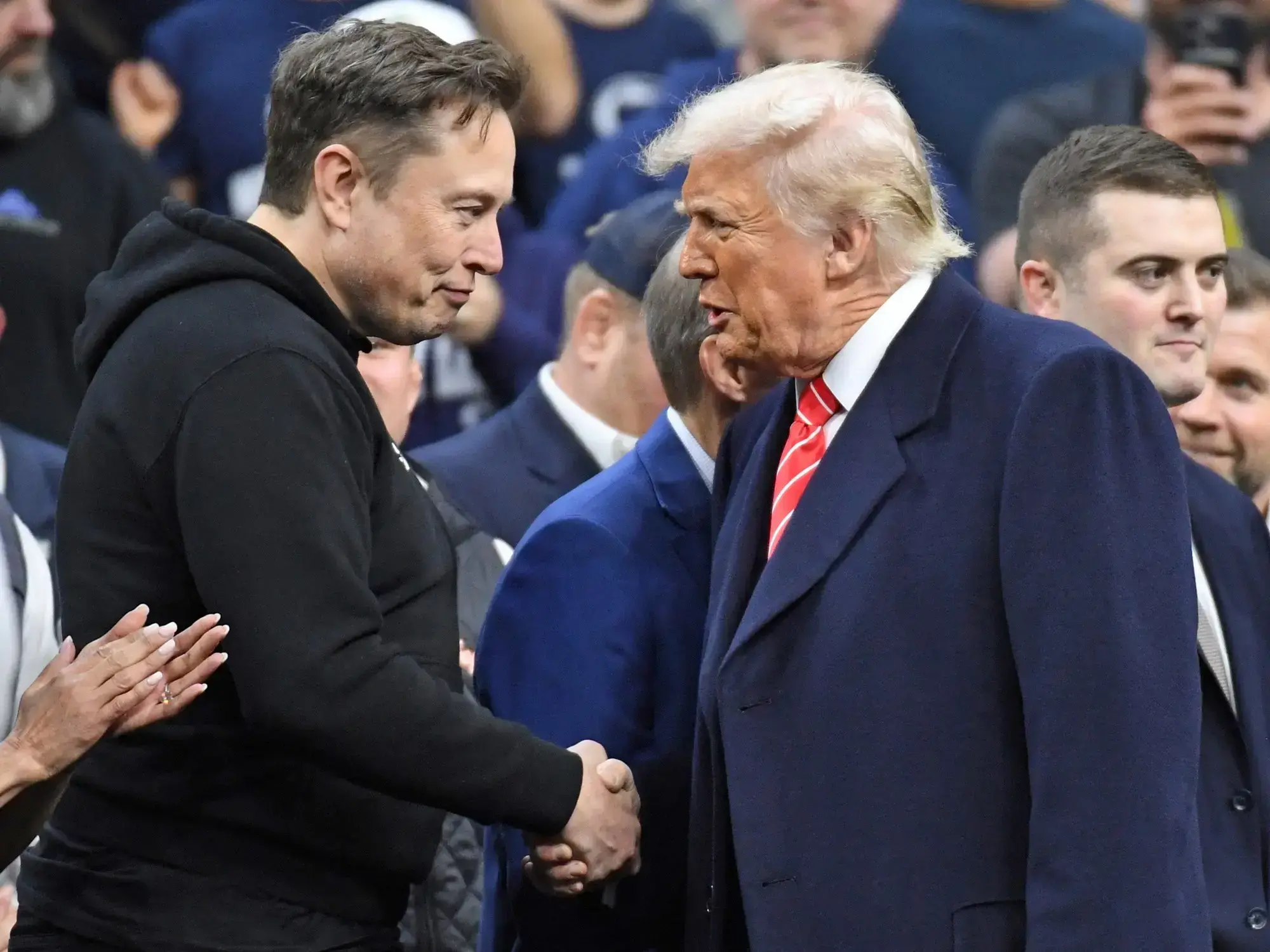 Elon Musk y Donald Trump en un evento deportivo en marzo de 2024.