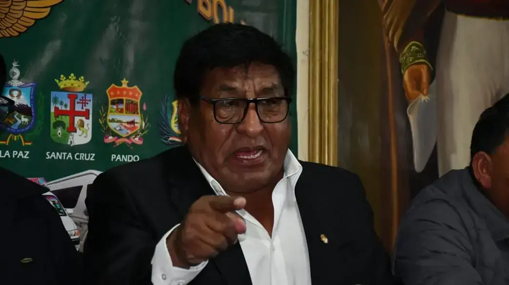 El secretario ejecutivo de la Confederación de Choferes de Bolivia, Lucio Gómez.