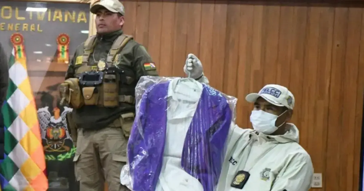 El disfraz de Joker fue presentado por la Policía como prueba.