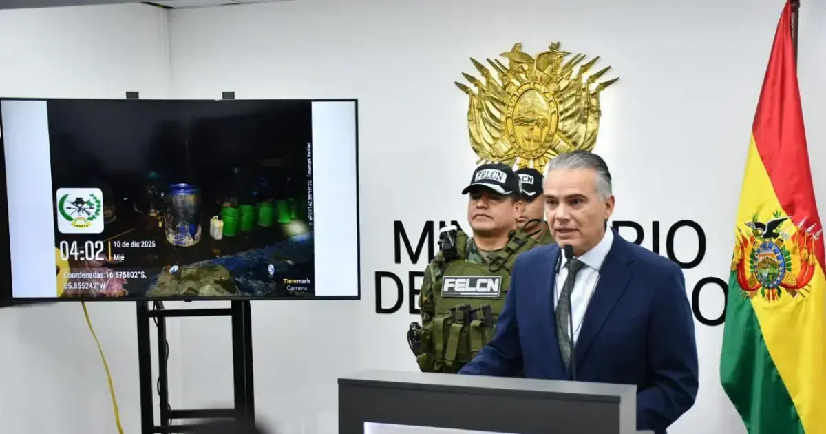 El viceministro de Defensa Social y Sustancias Controladas, Ernesto Justiniano.