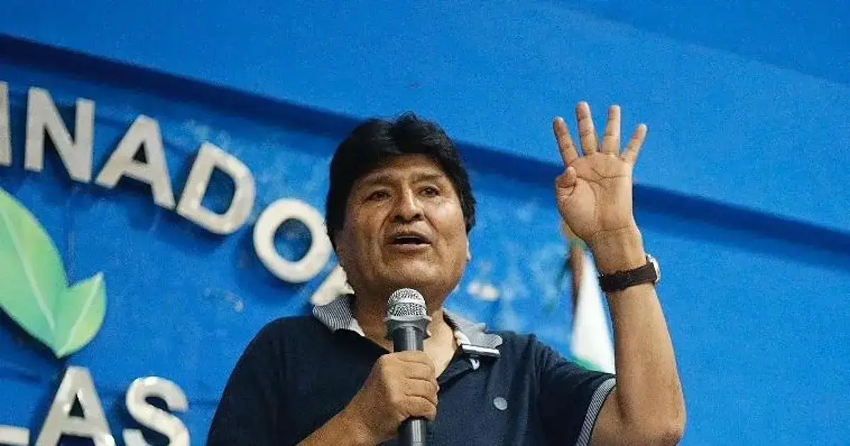El expresidente Evo Morales en un evento público.