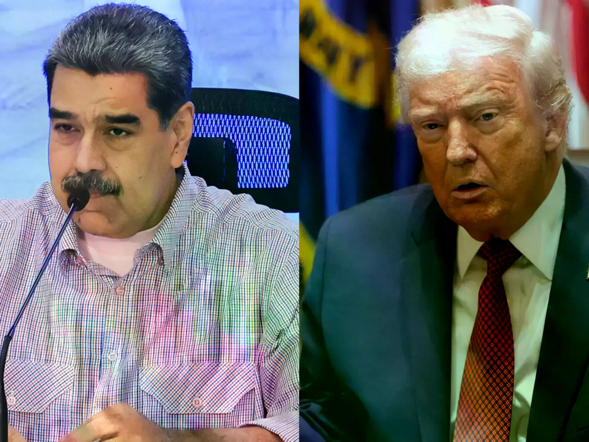 El presidente venezolano Nicolás Maduro y su colega estadounidense Donald Trump.
