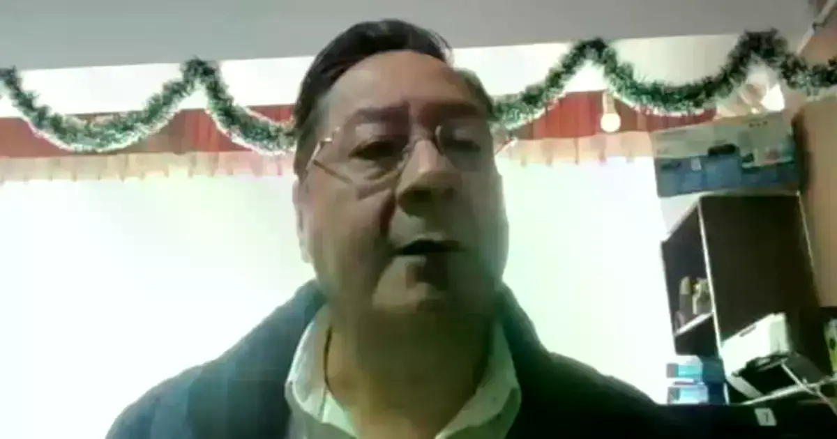 El presidente Luis Arce durante la audiencia cautelar