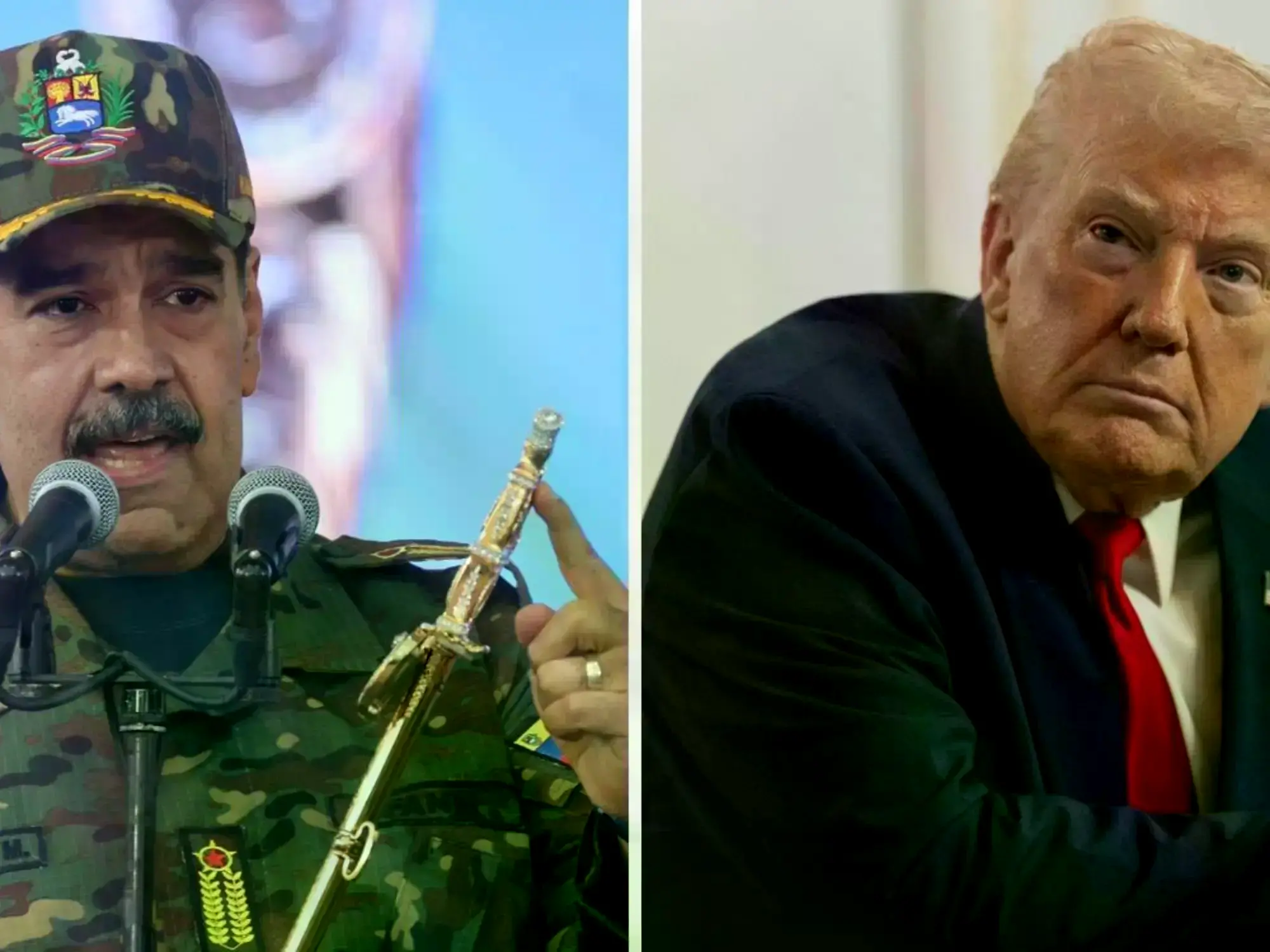 Los presidentes de Venezuela, Nicolás Maduro, y Estados Unidos, Donald Trump.