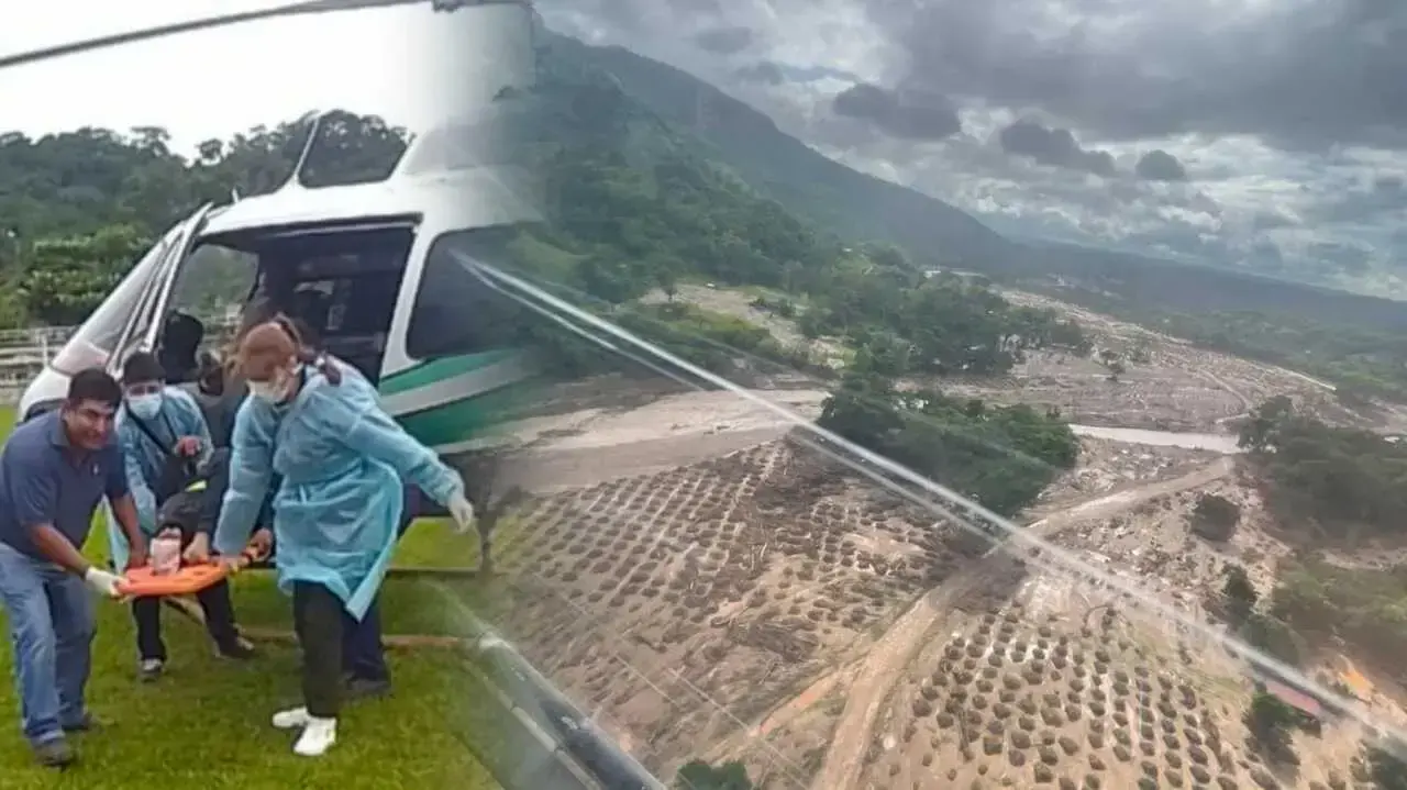El Torno, tras las fuertes lluvias y el desborde del río Piraí.