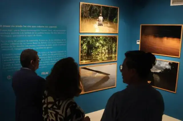 Las obras durante la exposición Etseasa Medi en Santa Cruz.