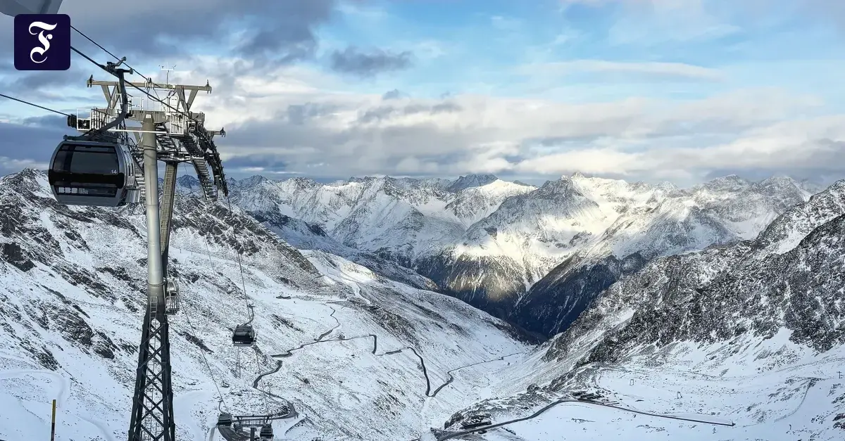 Hasta 15.000 esquiadores se encuentran en el dominio esquiable de Sölden en los "buenos días".