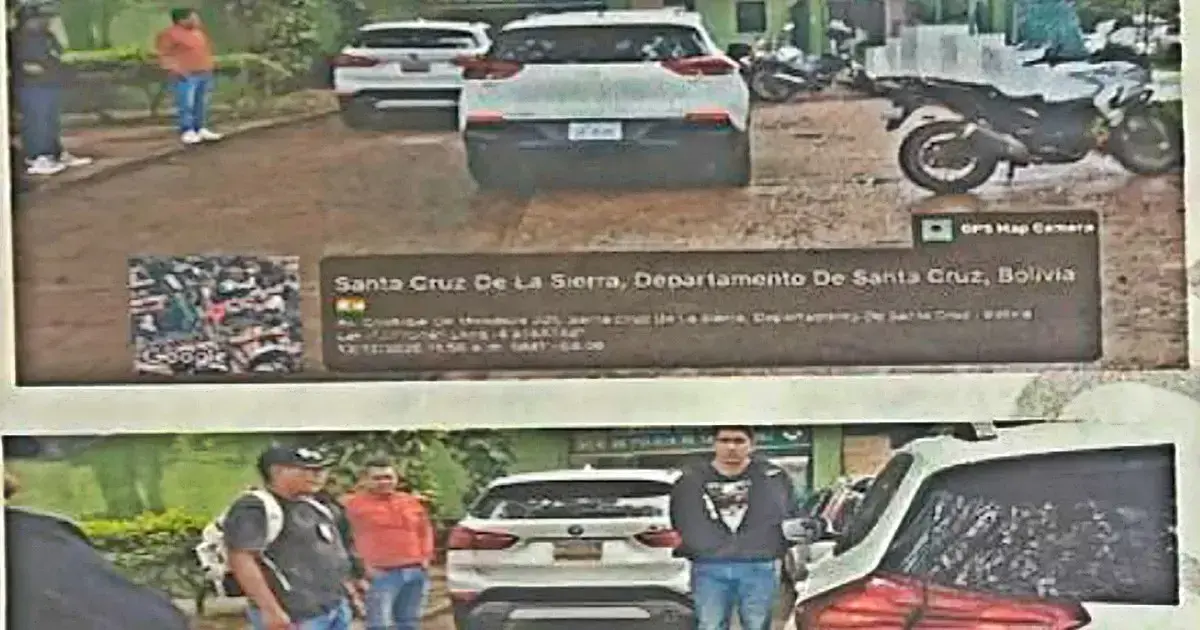 El vehículo en el que hallaron al sospechoso.