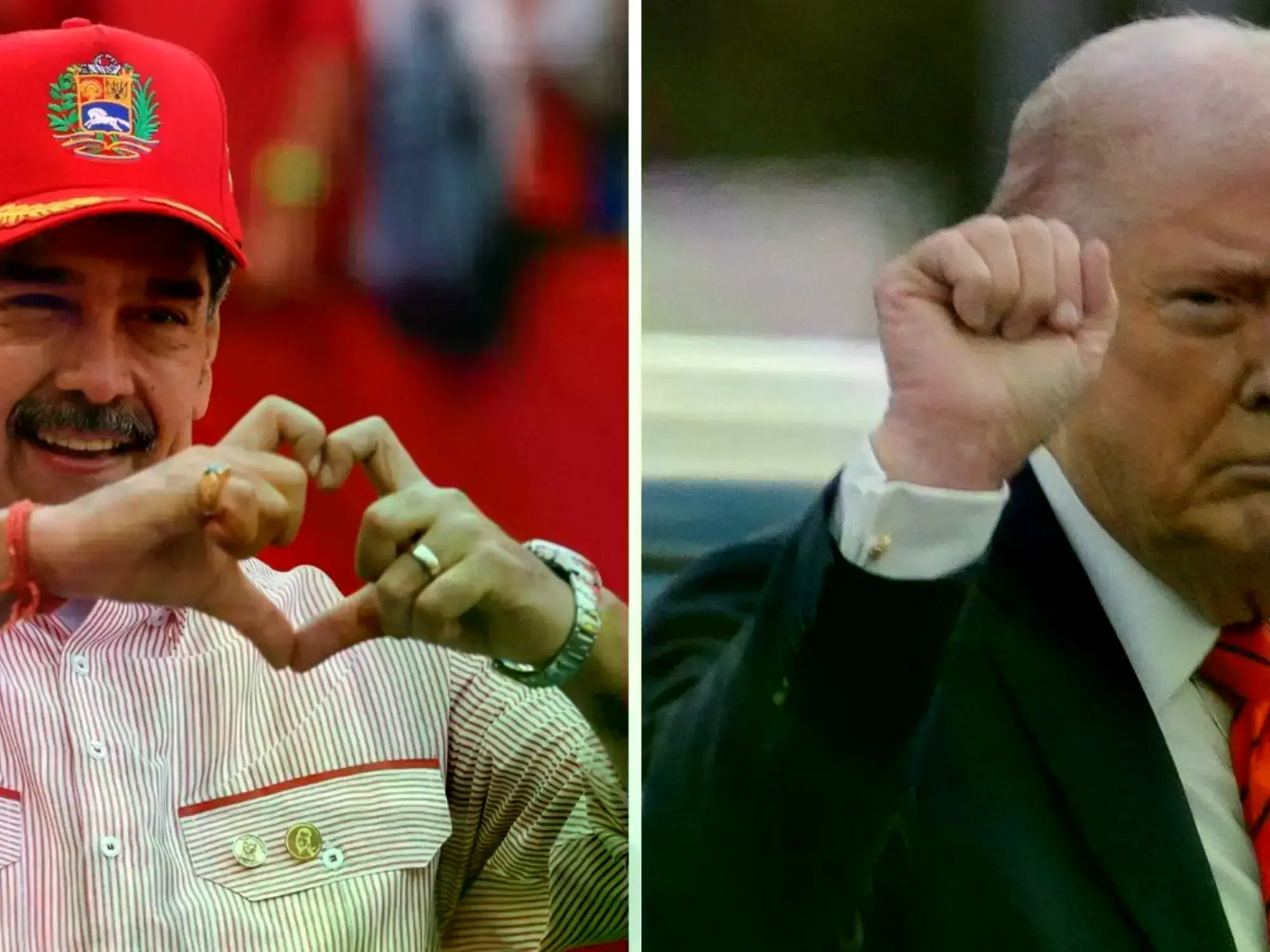 Nicolás Maduro y Donald Trump, en plena tensión.