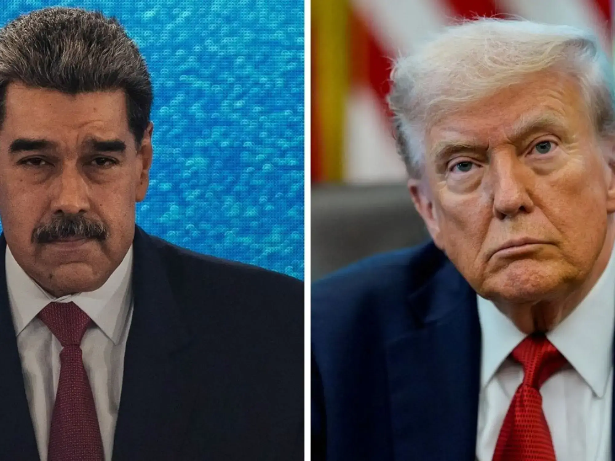 Nicolás Maduro y Donald Trump, en plena tensión.