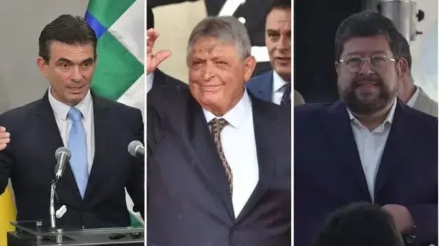 Rodrigo Paz, Jaime Paz Zamora y Samuel Doria Medina.