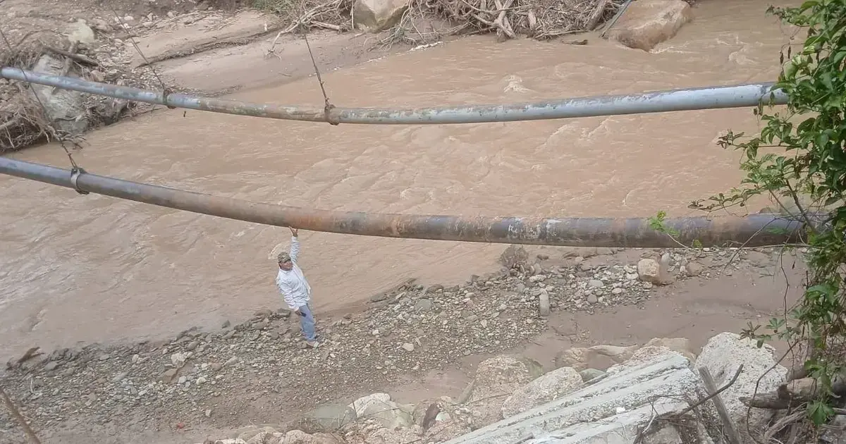 Imagen actual del ducto en la comunidad Cuevas